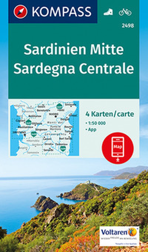 Carta escursionistica n. 2498. Sardegna Centrale 1:50.000 (set di 4 carte) - Librerie.coop Carta escursionistica n. 2498. Sardegna Centrale 1:50.000 (set di 4 carte) - Librerie.coop