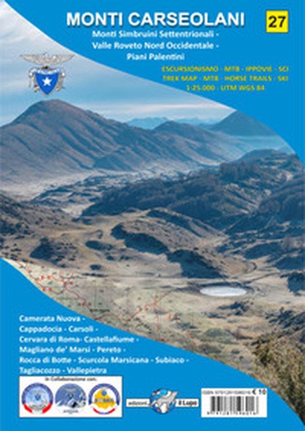 Monti Carseolani. Monti Simbruini Settentrionali. Valle Roveto Nord Occidentale. Piani Palentini. Carta escursionistica 1:25.000 - Librerie.coop Monti Carseolani. Monti Simbruini Settentrionali. Valle Roveto Nord Occidentale. Piani Palentini. Carta escursionistica 1:25.000 - Librerie.coop