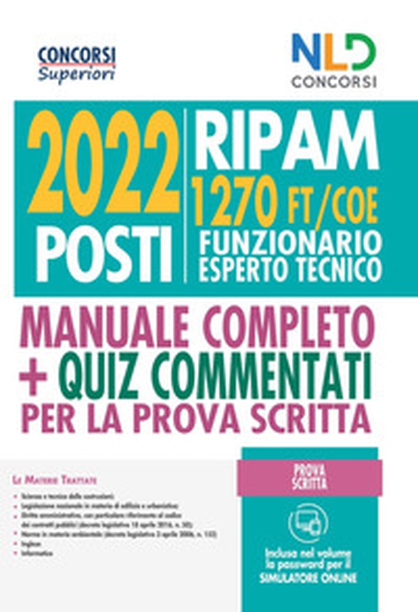 Concorso 2022 posti Ripam: manuale 1270 posti funzionari esperti tecnici (FT/COE) - Librerie.coop Concorso 2022 posti Ripam: manuale 1270 posti funzionari esperti tecnici (FT/COE) - Librerie.coop