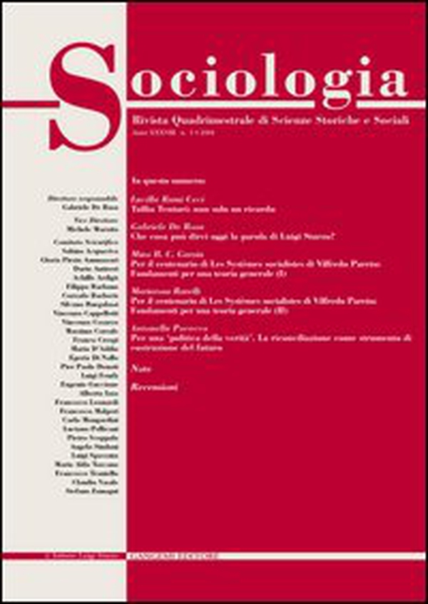 Sociologia. Rivista quadrimestrale di scienze storiche e sociali - Vol. 1 - Librerie.coop Sociologia. Rivista quadrimestrale di scienze storiche e sociali - Vol. 1 - Librerie.coop