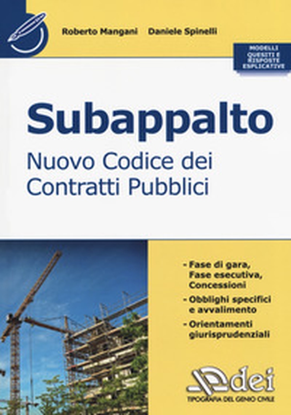 Subappalto. Nuovo codice dei contratti pubblici - Librerie.coop Subappalto. Nuovo codice dei contratti pubblici - Librerie.coop
