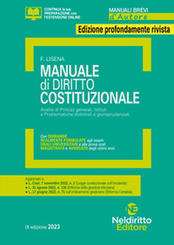 Manuale di diritto costituzionale - Librerie.coop Manuale di diritto costituzionale - Librerie.coop