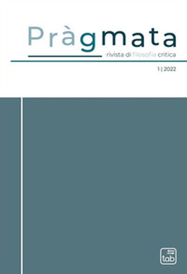 Pràgmata. Rivista di filosofia critica - Vol. 1 - Librerie.coop Pràgmata. Rivista di filosofia critica - Vol. 1 - Librerie.coop