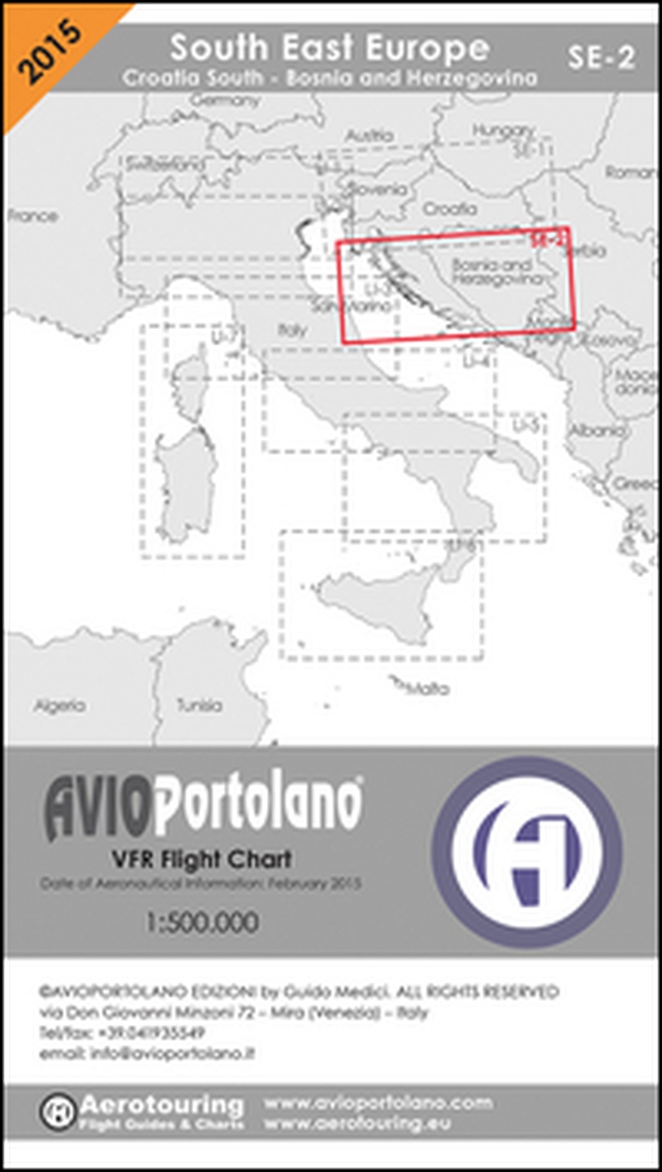 Avioportolano. VFR flight chart SE 2. South East Europe. Croatia south, Bosnia and Herzegovina. ICAO annex 4 - EU-Regulations compliant. Ediz. italiana e inglese - Librerie.coop Avioportolano. VFR flight chart SE 2. South East Europe. Croatia south, Bosnia and Herzegovina. ICAO annex 4 - EU-Regulations compliant. Ediz. italiana e inglese - Librerie.coop