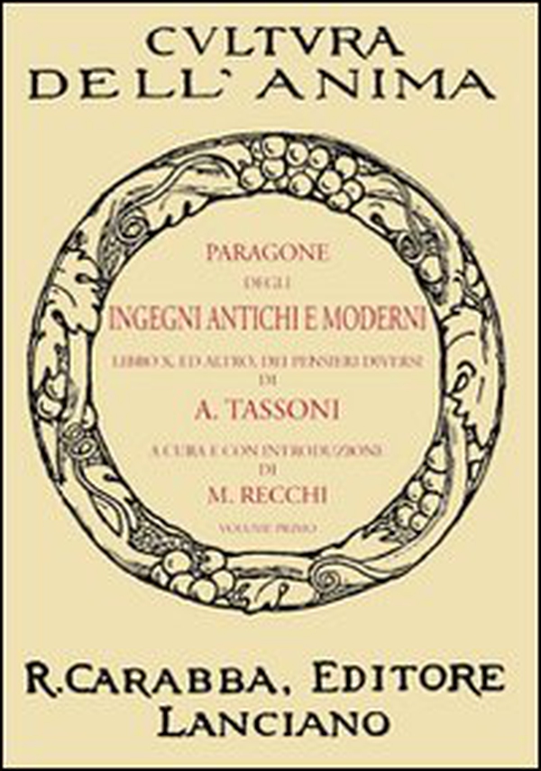 Paragone degli ingegni antichi e moderni - Vol. 1 - Librerie.coop Paragone degli ingegni antichi e moderni - Vol. 1 - Librerie.coop