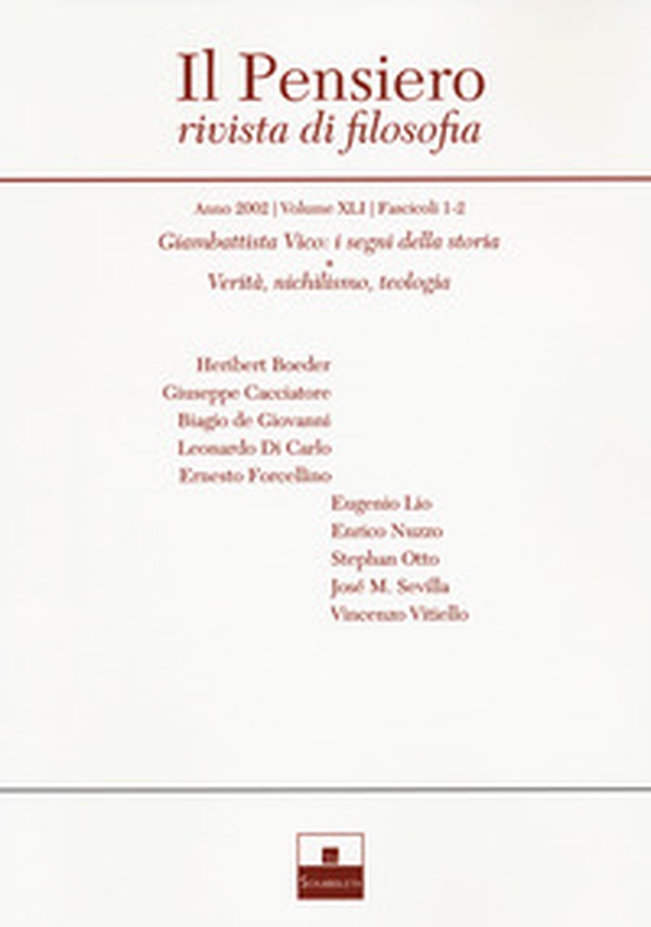 Il pensiero. Rivista di filosofia - Vol. 41 - Librerie.coop Il pensiero. Rivista di filosofia - Vol. 41 - Librerie.coop