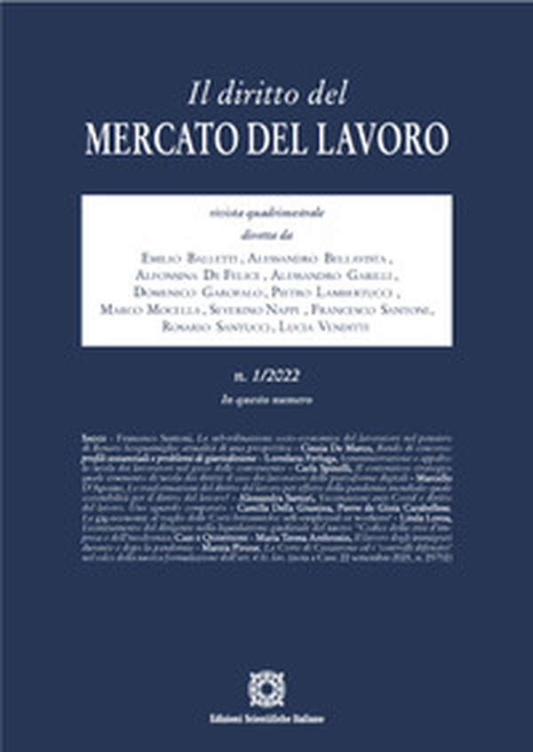 Il diritto del mercato e del lavoro - Librerie.coop Il diritto del mercato e del lavoro - Librerie.coop