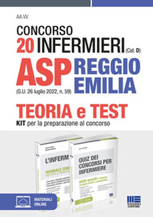 Concorso 20 infermieri (Cat. D) ASP Reggio Emilia (G.U. 26 luglio 2022, n. 59). Kit per la preparazione al concorso - Librerie.coop Concorso 20 infermieri (Cat. D) ASP Reggio Emilia (G.U. 26 luglio 2022, n. 59). Kit per la preparazione al concorso - Librerie.coop