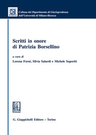 Scritti in onore di Patrizia Borsellino - Librerie.coop