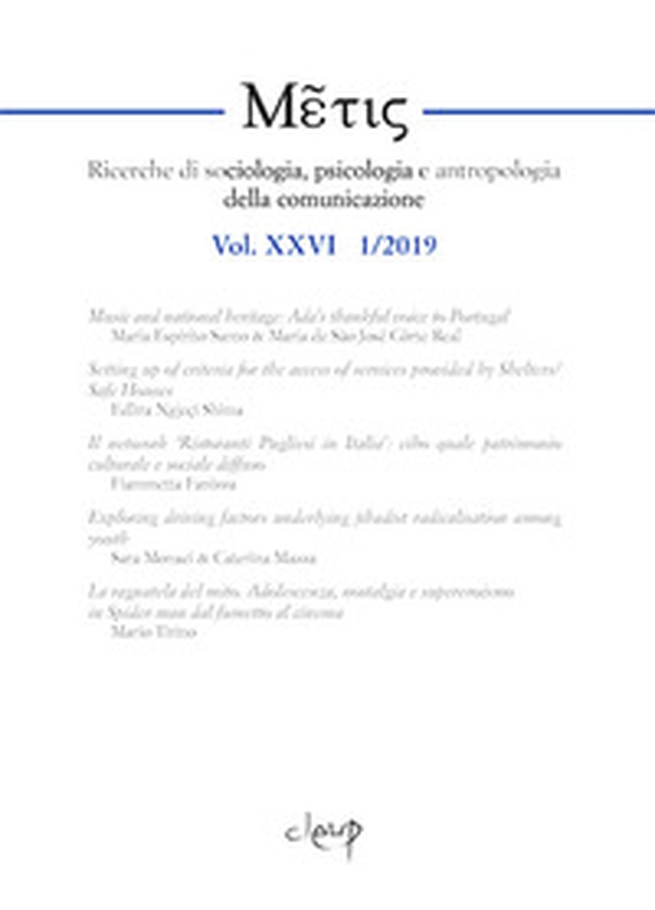 Metis. Ricerche di sociologia, psicologia e antropologia della comunicazione - Librerie.coop Metis. Ricerche di sociologia, psicologia e antropologia della comunicazione - Librerie.coop