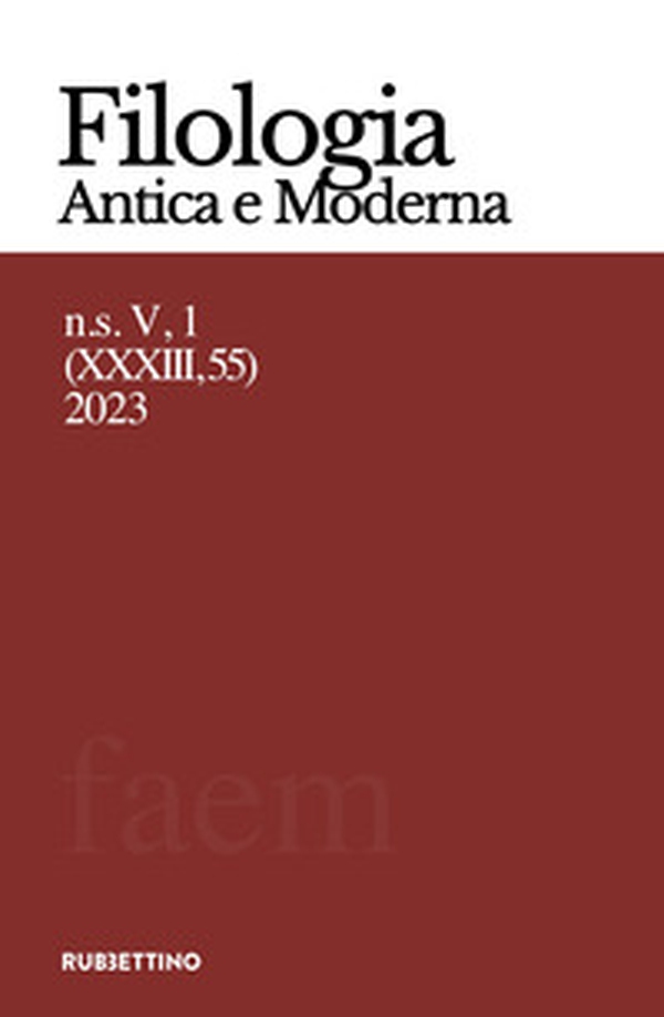Filologia antica e moderna - Vol. 55 - Librerie.coop Filologia antica e moderna - Vol. 55 - Librerie.coop