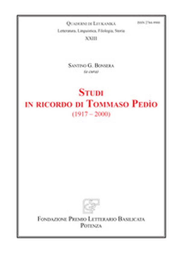 Studi in ricordo di Tommaso Pedìo (1917-2000) - Librerie.coop Studi in ricordo di Tommaso Pedìo (1917-2000) - Librerie.coop