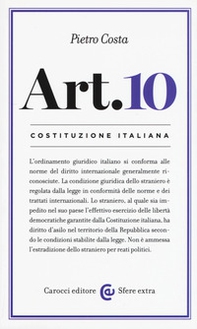 Costituzione italiana: articolo 10 - Librerie.coop
