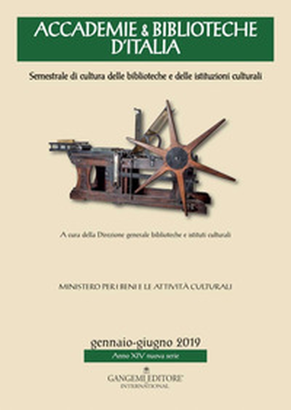 Accademie & biblioteche d'Italia. Semestrale di cultura delle biblioteche e delle istituzioni culturali - Vol. 1 - Librerie.coop Accademie & biblioteche d'Italia. Semestrale di cultura delle biblioteche e delle istituzioni culturali - Vol. 1 - Librerie.coop