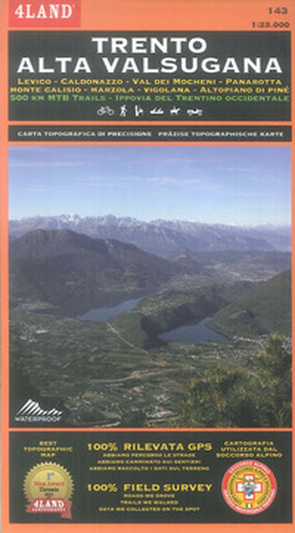 Trento Alta Valsugana. Levico, Caldonazzo, Val dei Mocheni, Panarotta,... 500 km MTB trails, Ippovia del Trentino occidentale. Carta topografica di precisione 1:25.000 n. 143 - Librerie.coop Trento Alta Valsugana. Levico, Caldonazzo, Val dei Mocheni, Panarotta,... 500 km MTB trails, Ippovia del Trentino occidentale. Carta topografica di precisione 1:25.000 n. 143 - Librerie.coop
