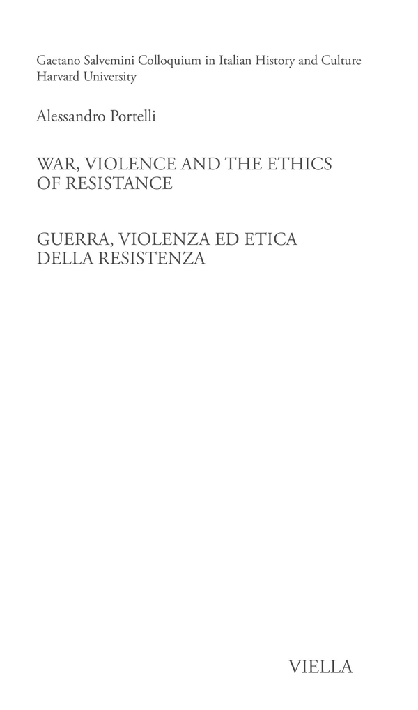 War, Violence and the Ethics of Resistance / Guerra, violenza ed etica della Resistenza - Librerie.coop War, Violence and the Ethics of Resistance / Guerra, violenza ed etica della Resistenza - Librerie.coop