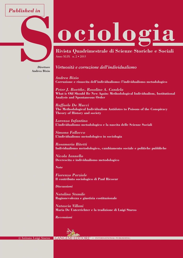 L'individualismo metodologico in sociologia - Librerie.coop L'individualismo metodologico in sociologia - Librerie.coop