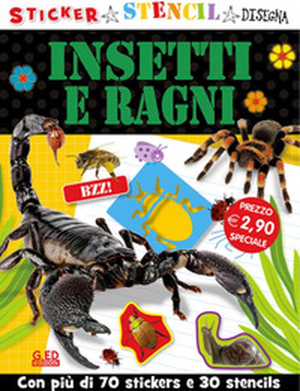 Insetti e ragni. Stickers stencil disegna - Librerie.coop Insetti e ragni. Stickers stencil disegna - Librerie.coop