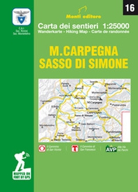 M. Carpegna, Sasso di Simone. Carta dei sentieri - Librerie.coop