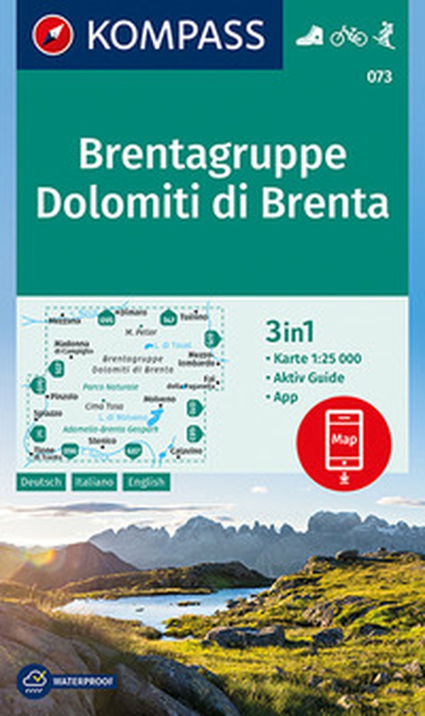 Carta escursionistica n. 073. Dolomiti di Brenta 1:25.000. Ediz. italiana, tedesca e inglese - Librerie.coop Carta escursionistica n. 073. Dolomiti di Brenta 1:25.000. Ediz. italiana, tedesca e inglese - Librerie.coop