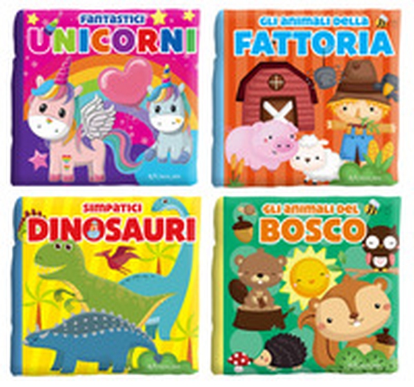 Gli animali del bosco-Fantastici unicorni-Gli animali della fattoria-Simpatici dinosauri. Carezze di stoffa - Librerie.coop Gli animali del bosco-Fantastici unicorni-Gli animali della fattoria-Simpatici dinosauri. Carezze di stoffa - Librerie.coop