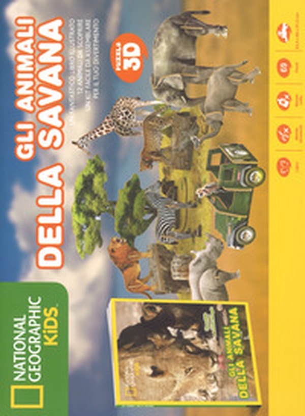 Gli animali della Savana. Libro puzzle - Librerie.coop Gli animali della Savana. Libro puzzle - Librerie.coop