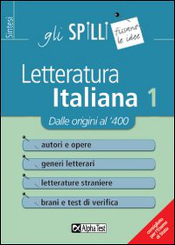 Letteratura italiana - Vol. 1 - Librerie.coop Letteratura italiana - Vol. 1 - Librerie.coop