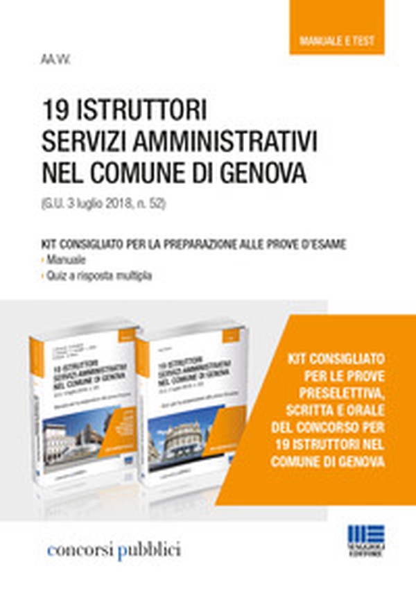 Kit 19 istruttori servizi amministrativi nel comune di Genova. Manuale per la preparazione alle prove d'esame-Quiz per la preparazione alle prove d'esame - Librerie.coop Kit 19 istruttori servizi amministrativi nel comune di Genova. Manuale per la preparazione alle prove d'esame-Quiz per la preparazione alle prove d'esame - Librerie.coop