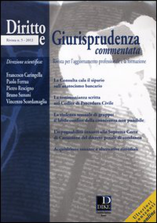 Diritto e giurisprudenza commentata - Vol. 5 - Librerie.coop Diritto e giurisprudenza commentata - Vol. 5 - Librerie.coop