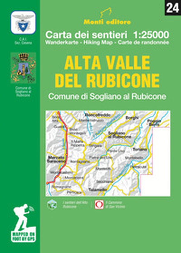 Alta Valle del Rubicone. Comune di Sogliano. Carta dei sentieri 1:25.000. Ediz. italiana, inglese, francese e tedesca - Librerie.coop Alta Valle del Rubicone. Comune di Sogliano. Carta dei sentieri 1:25.000. Ediz. italiana, inglese, francese e tedesca - Librerie.coop