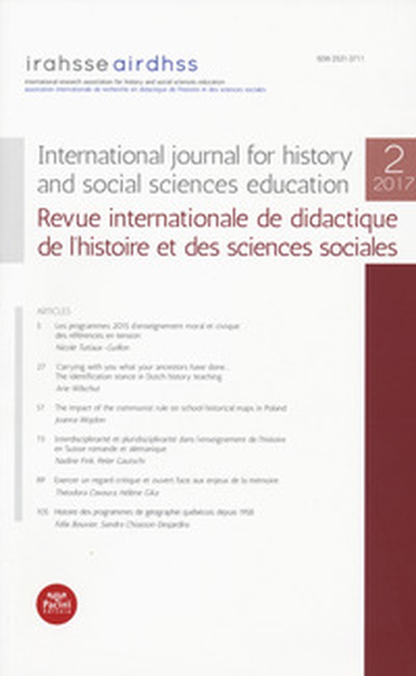 International journal for history and social sciences education-Revue internationale de didactique de l'histoire et des sciences sociales (2017) - Librerie.coop International journal for history and social sciences education-Revue internationale de didactique de l'histoire et des sciences sociales (2017) - Librerie.coop