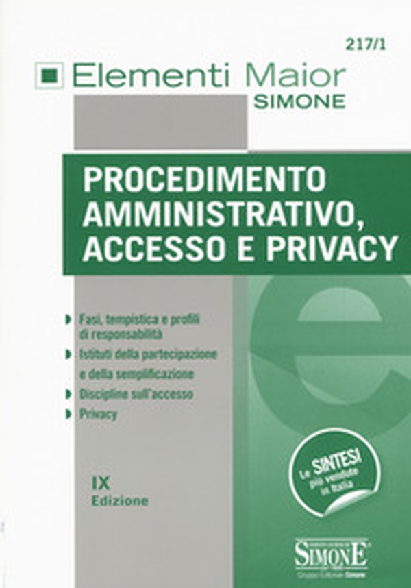 Procedimento amministrativo, accesso e privacy - Librerie.coop Procedimento amministrativo, accesso e privacy - Librerie.coop