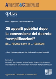 Gli appalti pubblici dopo la conversione del decreto semplificazioni (D.L. 76/2020 conv. in L. 120/2020) - Librerie.coop