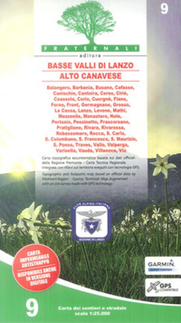 Carta n. 9. Basse valli di Lanzo, alto Canavese, La Mandria, val Ceronda e Casternone - Librerie.coop Carta n. 9. Basse valli di Lanzo, alto Canavese, La Mandria, val Ceronda e Casternone - Librerie.coop