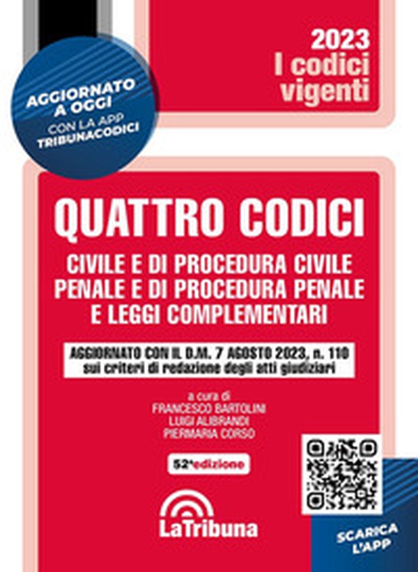 Quattro codici. Civile e di procedura civile, penale e di procedura penale e leggi complementari - Librerie.coop Quattro codici. Civile e di procedura civile, penale e di procedura penale e leggi complementari - Librerie.coop