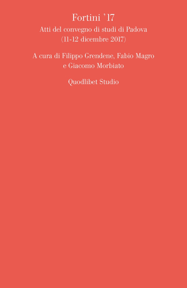 Fortini '17 - Librerie.coop Fortini '17 - Librerie.coop