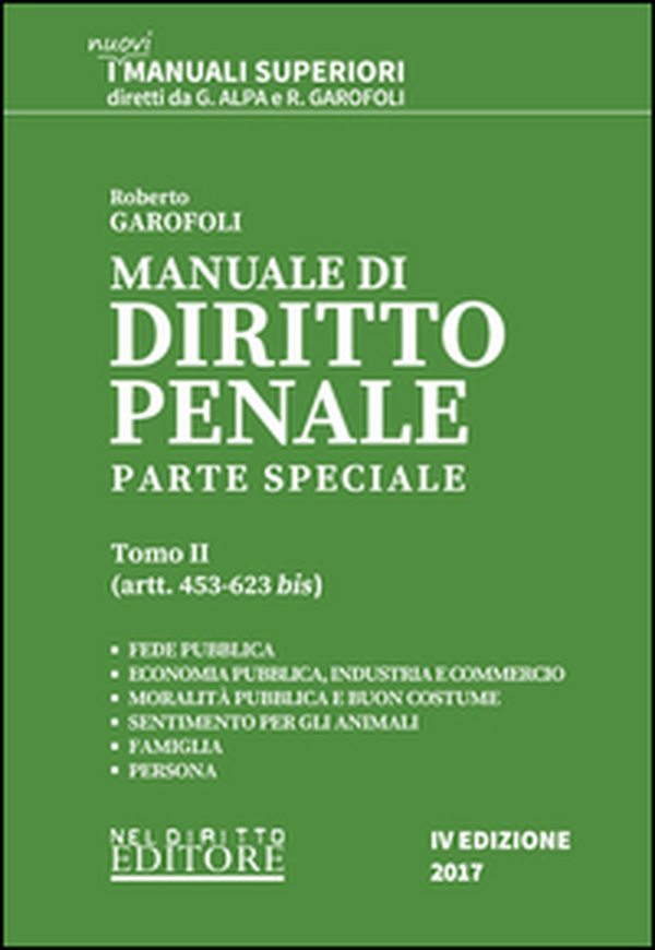 Manuale di diritto penale. Parte speciale - Librerie.coop Manuale di diritto penale. Parte speciale - Librerie.coop