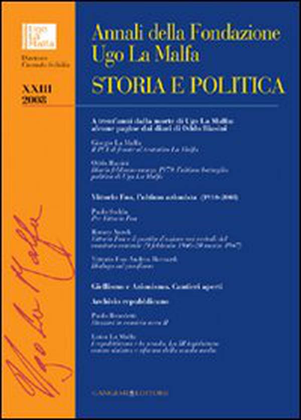 Annali della Fondazione Ugo La Malfa. Storia e politica - Vol. 23 - Librerie.coop Annali della Fondazione Ugo La Malfa. Storia e politica - Vol. 23 - Librerie.coop