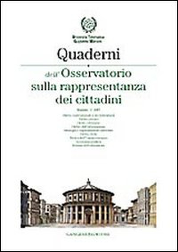Quaderni dell'Osservatorio sulla rappresentanza dei cittadini 2007 - Vol. 3 - Librerie.coop Quaderni dell'Osservatorio sulla rappresentanza dei cittadini 2007 - Vol. 3 - Librerie.coop