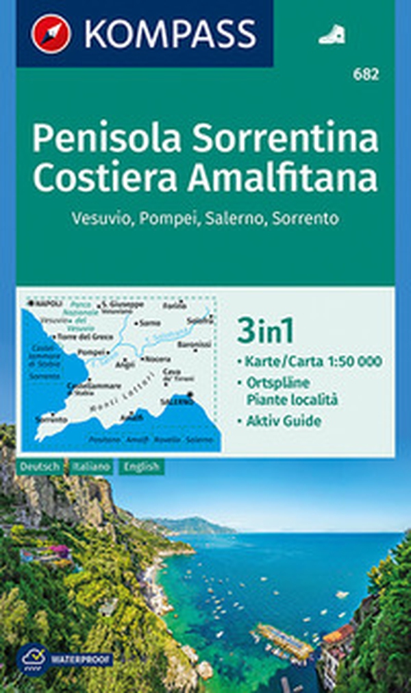 Carta escursionistica n. 682. Penisola Sorrentina, Costiera Amalfitana, Vesuvio, Pompei, Salerno, Sorrento 1:50.00. Ediz. italiana, tedesca e inglese - Librerie.coop Carta escursionistica n. 682. Penisola Sorrentina, Costiera Amalfitana, Vesuvio, Pompei, Salerno, Sorrento 1:50.00. Ediz. italiana, tedesca e inglese - Librerie.coop