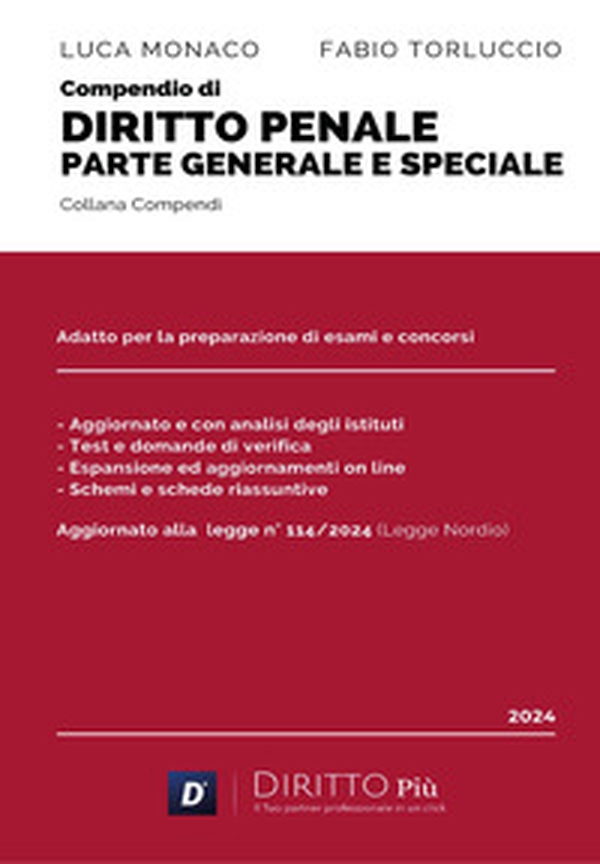 Compendio di diritto penale. Parte generale e parte speciale - Librerie.coop Compendio di diritto penale. Parte generale e parte speciale - Librerie.coop
