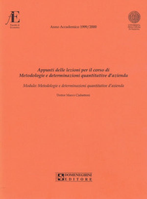 Metodologia e determinazioni quantitative d'azienda - Librerie.coop Metodologia e determinazioni quantitative d'azienda - Librerie.coop