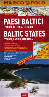Paesi baltici, Estonia, Lettonia, Lituania 1:800.000 - Librerie.coop