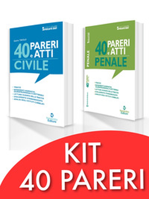 Kit Scritti avvocato 40 Pareri e Atti di Diritto Civile per l'esame scritto di avvocato 2021/2022-40 pareri e atti. Penale - Librerie.coop Kit Scritti avvocato 40 Pareri e Atti di Diritto Civile per l'esame scritto di avvocato 2021/2022-40 pareri e atti. Penale - Librerie.coop