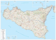 Sicilia. Carta stradale della regione 1:250.000 (carta murale plastificata stesa cm 120x86) - Librerie.coop