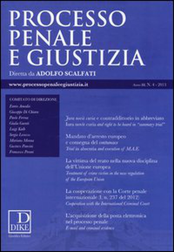 Processo penale e giustizia - Vol. 4 - Librerie.coop Processo penale e giustizia - Vol. 4 - Librerie.coop