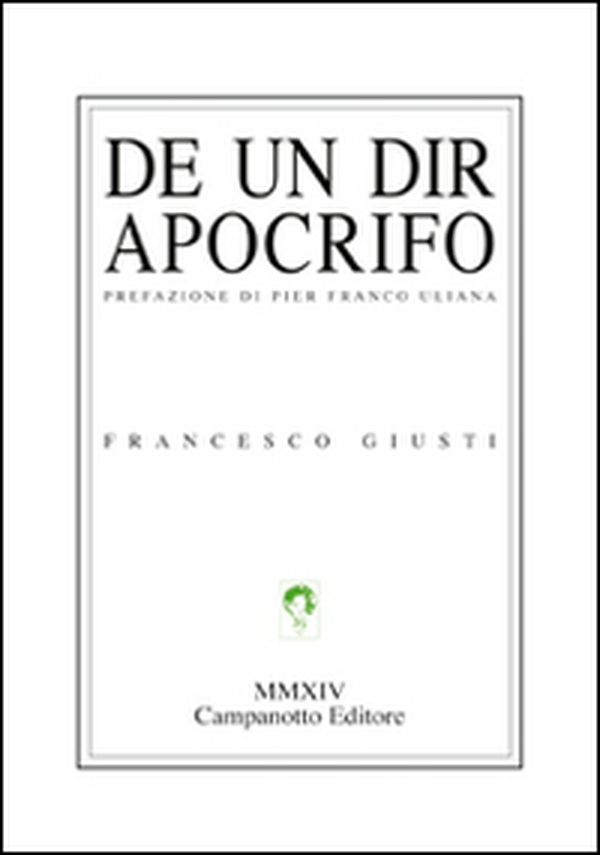 De un dir aprocrifo - Librerie.coop De un dir aprocrifo - Librerie.coop