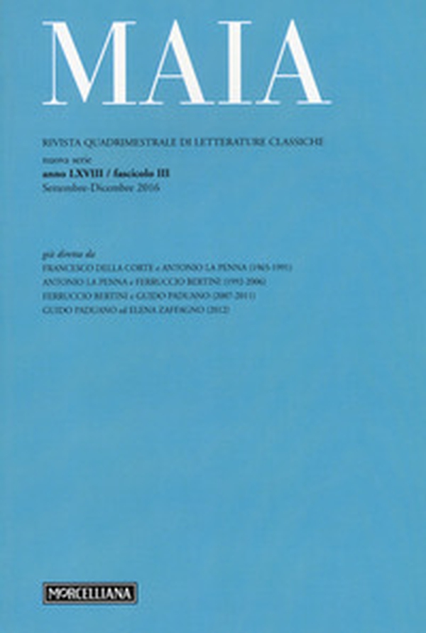 Maia. Rivista di letterature classiche - Librerie.coop Maia. Rivista di letterature classiche - Librerie.coop