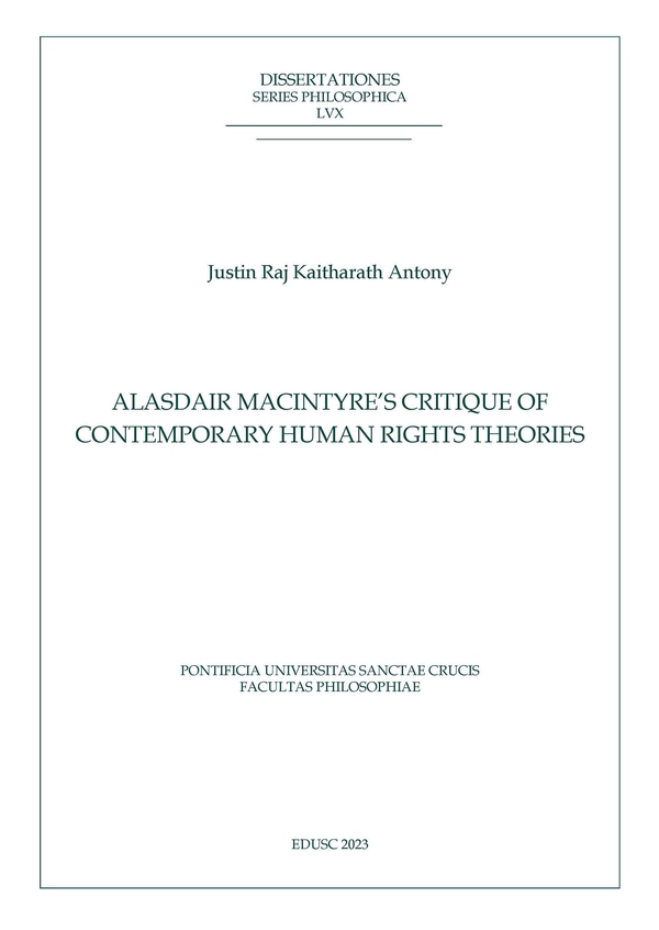 Alasdair MacIntyre’s Critique of Contemporary Human Rights Theories - Librerie.coop Alasdair MacIntyre’s Critique of Contemporary Human Rights Theories - Librerie.coop