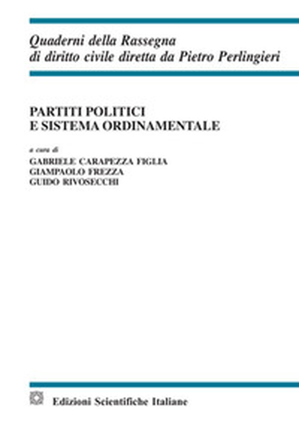 Partiti politici e sistema ordinamentale - Librerie.coop Partiti politici e sistema ordinamentale - Librerie.coop